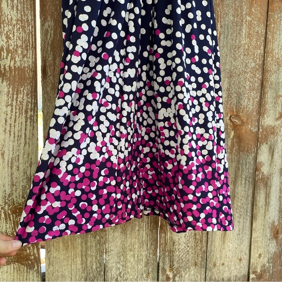 SHELBY & PALMER Women’s Navy White Pink Polka Dot Short Sleeve Dress Size Medium - Picture 9 of 11